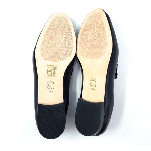 Tory Burch Mini Benton Charm 20MM Tweed Leather Loafer Perfect Black Size 7.5 M - Picture 7 of 11